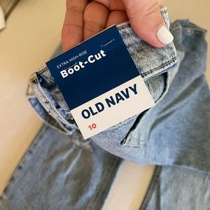 extra high rise old navy bootcut jeans